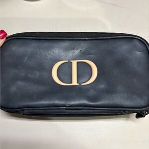 Dior Black Pouch with Beige CD Logo